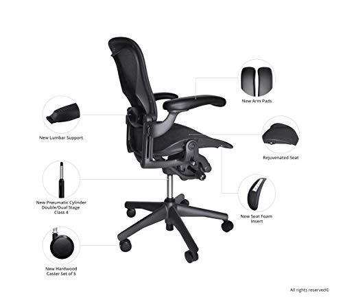 Herman Miller Classic Aeron Chair - Size B, Posture Fit (Certified Refurbished) - Thumbnail 3