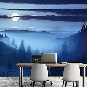 signwin Wall Mural Night Forest Removable Self-Adhesive Wallpaper...