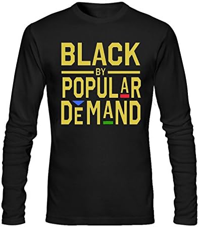 BLACK BY POPULAR DEMAND Men's Long Sleeve Cotton Crewneck T-Shirt