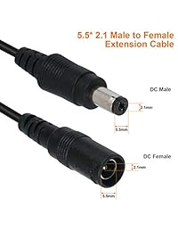 Cable de extensión de alimentación DC, 2 unidades, 0.083 in x 0.217 in, adaptador de fuente de alimentación, cable de extensión de 20 AWG, compatible con cámaras de seguridad CCTV IP inalámbricas de 12 V, 24 V, luces LED, DVR autónomo