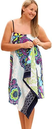 Simple Sarongs Women's Swimsuit Cover Up &amp; Beach Towel All-in-One PLUS Purple Paisley