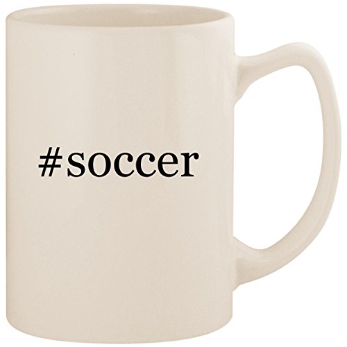 #soccer - White Hashtag 14oz Ceramic Statesman Coffee Mug Cup