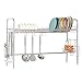 NEX Over The Sink Dish Rack, Dish Drying Rack for Kitchen Stainless Steel Dish Drainer Large Capacity with Cutting Board Holder Sink Shelf Storage Rack