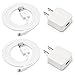 Eaglewood Certified 5W 1A USB Power Wall Charger with 3 Feet / 1 Meter Lightning to USB Cable (2 Pack)