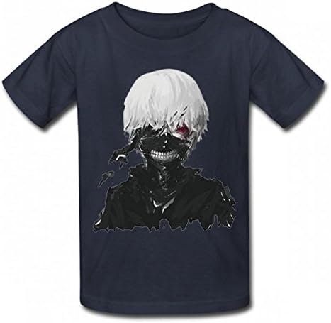 XNDHWD Print Tshirt Cotton Tops Trendy Boy Girl Tee Navy