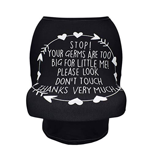PLENTOP Nursing Cover Breastfeeding Stroller Covers Baby Car Seat Covers Carseat Canopy Black