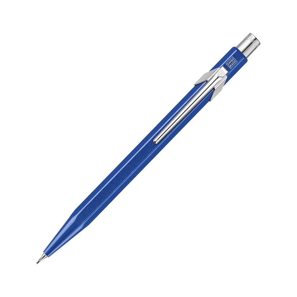 Caran d'Ache Metal-X 0844.140 Lead Holder Metal Case for 0.7 mm Pencil Leads Length 12.5 cm Blue
