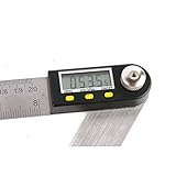Elecall 2 in 1 Digital Protractor Goniometer Angle Finder Ruler Measuring Tool Stainless Steel Electronic Angle Gauge(300mm)