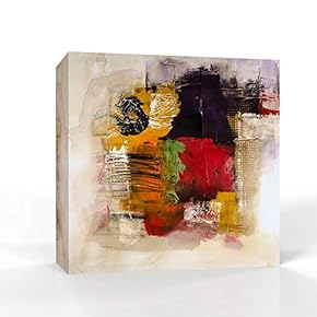 Wall26-Canvas Wall Art-Abstract Colorful Oil Painting-Giclee Painting Wall Bedroom Living House Decoration Home Art - 12x12 inches