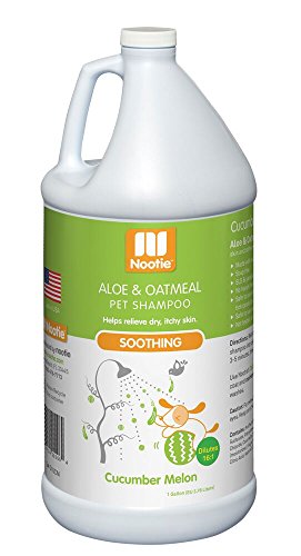 Nootie Soothing Aloe and Oatmeal Pet Shampoo, Cucumber Melon - 1 Gallon Size