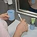 2pcs Travel Toothbrush Cup Toothpaste Container/Case, 2 gargle cups, Wheat Stalk Eco-friendly Multifunction washable Storage Cup for Business trip, Travel and Outdoors. (2pcs)