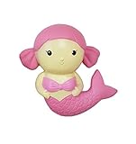 Kutzi Mutzi's Jumbo Squishy Kawaii Cream Scented Squishies Slow Rising Decompression Squeeze Toys Children Simulation Cute Mermaid Toy (Pink\Purple) (pink)