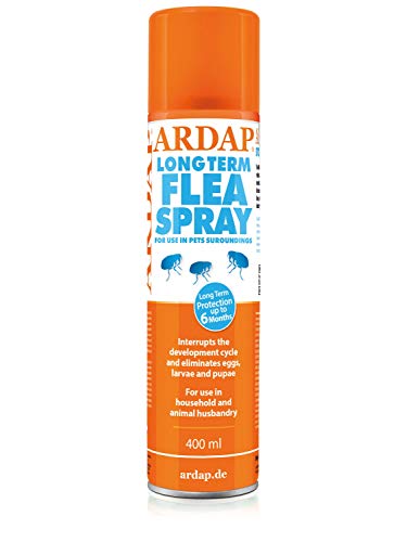 ARDAP Flea Spray for the home 400ml - Household Flea Spray & Cat Flea Spray - Active on adult fleas, larvae & eggs - Flea Spray for house & animal environment - Protection for up to 6 months