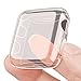 OULUOQI Screen Protector Compatible with Apple Watch Case 40mm Series 4 - 2019 360 ° Protective Ultra-Thin Cover Case for Series 4 40mm (1 Black +1 Transparent)
