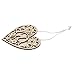TINKSKY Heart Wooden Embellishments Crafts Hanging Ornament for Wedding Mother's Day DIY, Pack of 10