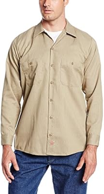 Dickies Workwear ll536kh ocupacional poliéster/algodón de manga larga para hombre industrial Patterned camisa, caqui, L Tall, caqui, 1: Amazon.es: Amazon.es