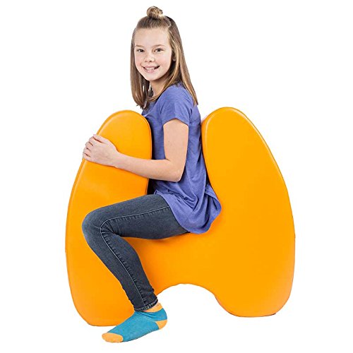 SensaSoft Squeezie Seat in Orange - Sensory Seats for Kids - Special Needs Therapy Tools for Children - Kids Sensory Seat and Sensory Cushion Seat
