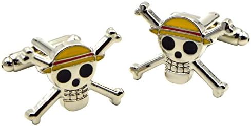Cufflinks,Hirisy One Piece Pirate Skull Men's Alloy French Cuff Links