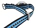 ArtStyle Watch Band with Colorful Nylon Material Strap and Heavy Duty Brushed Buckle (Black/Blue, 18mm)