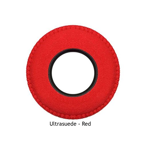 Extra Large Round Red Ultrasuede Eye Cushion For Sony F3, Sony HD (large padded eyecup)