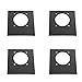 DC Cargo Mall 4-Pack Black Trailer Mounting Backplates for D Ring Tie-Down Square Recessed Pan Fitting Bolt-on Installation
