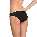 Lazy Cat Sexy Women Ruched Ruffle Cheeky Bikini Bottoms