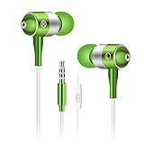 Earphones, Noot® NOOTBUDS ND-T22-Green Premium Earbuds [Noise Isolating] with Mic Stereo headphone | Earphone - Made for iPhone | iPod | iPad | Android Smartphone | MP3 Players - 24 Month Warranty
