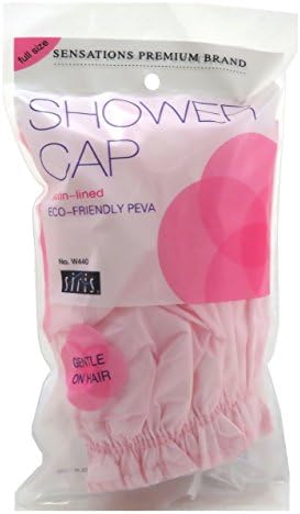 Siris Shower Cap Full Size Satin Lined Vinyl (3 Pack)