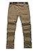 Amoystyle Men's Lightweight Belted Convertible Quick Dry Pants W29-38