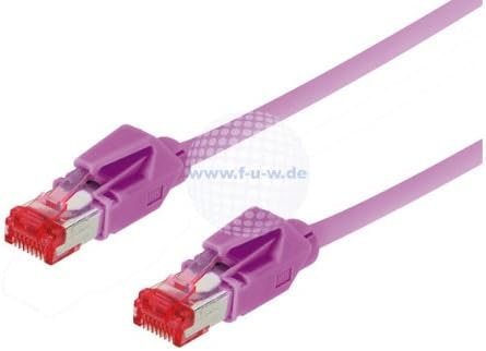 Tecline 71850M Category 6A Ethernet Patch Cable (S/FTP, PiMF, EIA/TIA, Class EA, 50 m) Heather Violet