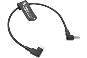 Alvin's Cables Right Angle USB-C Type-C PD to DC Power Cable PD Charging Cable for Blackmagic Video Assist Monitor 30CM/11.8 