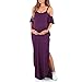Women's Cold Shoulder Maternity Dress with Pockets - Made in USA