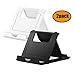 MR ZHU 2 Pack Universal Portable Adjustable Desktop Phone Stand for Smart Phone Holder compatible with iPhone Pad and so on Black and White
