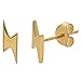 Lightning Bolt Stud Earrings in 18k Gold-plated 925 Sterling Silver by Silver Phantom Jewelry