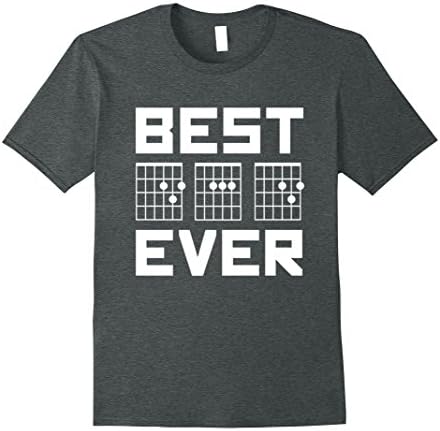 Mens Best Dad Ever Guitar Chords for Musician Father T-Shirt 3XL Dark Heather