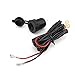 Tinksky Waterproof 12V Car Motorcycle Female Cigarette Lighter Power Plug Socket Outlet with 1.5M Fuse Line Wire for GPS Cellphone MP3 (Black)