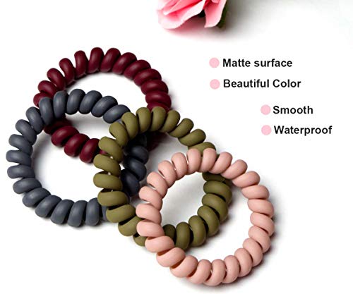 10 Pcs Spiral Hair Ties No Crease Colorful Traceless Hair Import It