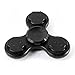 LED Lighting EDC Hand Tri-Spinner Aluminum Fidget Finger Toy For Autism ADHD Anxiety Stress Relief Focus Fingure Spinner and long spins to 2-3Min (Black)