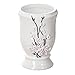 Creative Scents Vanda Bathroom Tumbler Cup, Decorative Rinse Cup for Water- Durable Resin Design- Best Tumblers for Mouthwash/ Rinsing (White)