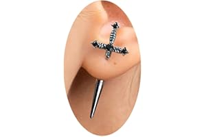 JOYLINE Goth Earrings Vintage for Women Men Dagger Sword Earrings Punk Style Halloween Costume Festival Grunge Gothic Jewelry