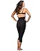 Delfin Spa Women's Body Slimming High Waist Shapewear Capris, BLACK, Large