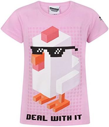 Crossy Road Deal With It Girl's T-Shirt (13-14 Years)