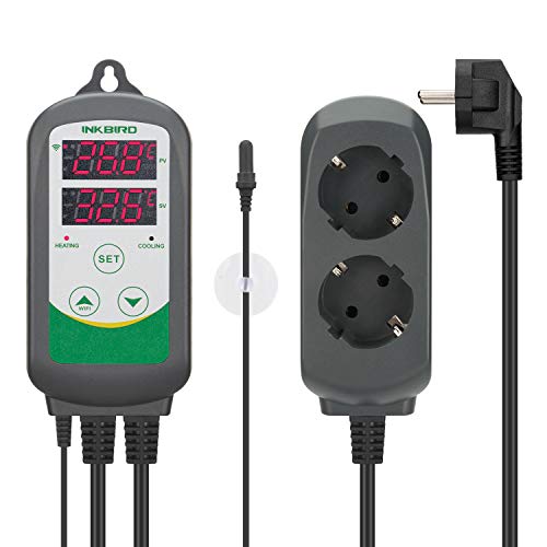 Inkbird ITC-308 WiFi Digital Temperature Controller, Wireless Temperature Controller with Waterproof Probe for Aquariums, Supports iOS/Android