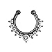 Septum Fake Nose Ring Jewelry,Women Girls Septum Ring Faux Nose Rings Non-Piercing Jewelry Clip On Clicker (6 PCS)