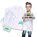 Lab Coat for Kids Scientist Costume with Goggle and Personalized ID Card for Science Projects and Experiments (5-8 Years)