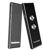 KingBaas Smart Language Translator Device Handheld Portable Real Time Instant Two-Way Language Translation Support 39 Language Freely Translation (Gray)