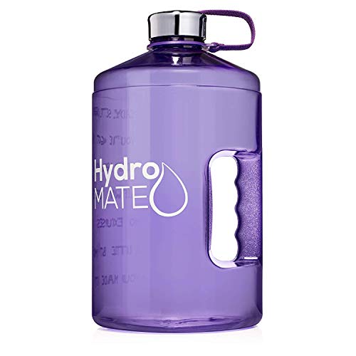 HydroMATE 1 Gallon Motivational Water Bottle with Time Marker Large BPA