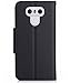 ProCase LG G6 Wallet Case, Folio Fold Card Case with Credit Card Slots Wristlet Flip Cover Kickstand Case for LG G6 2017 -Black