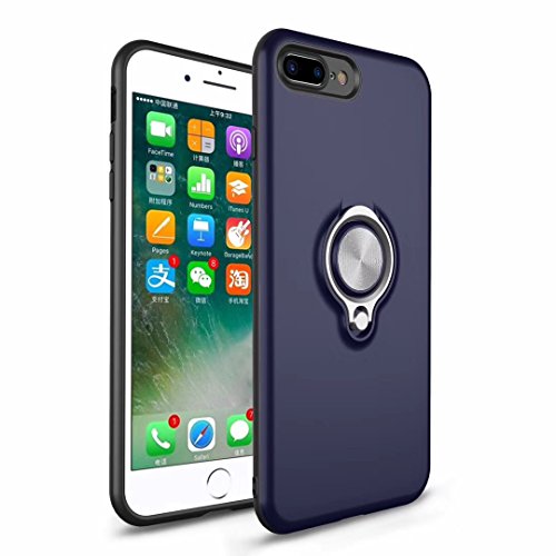 Cover for iPhone 6 Plus Case, 2 in 1 360 Degree Ring Stand Dual Layer TPU Silicone Rubber Bumper Shockproof Support Magnetic Car Mount Holder Thin Case for Apple iPhone 6s Plus (4, iPhone 6 Plus)