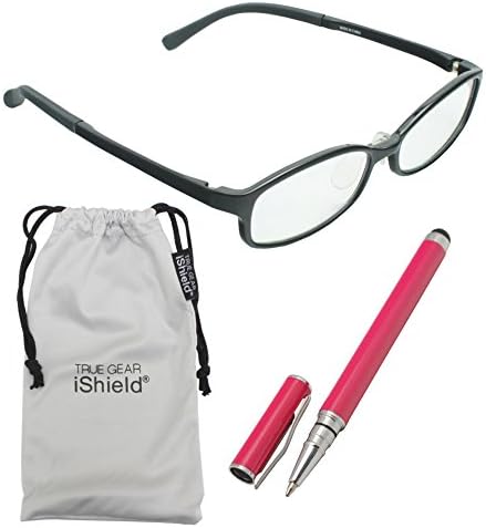 True Gear iShield Anti Reflective Glasses - Fully flexable Frame (Clear) - Black